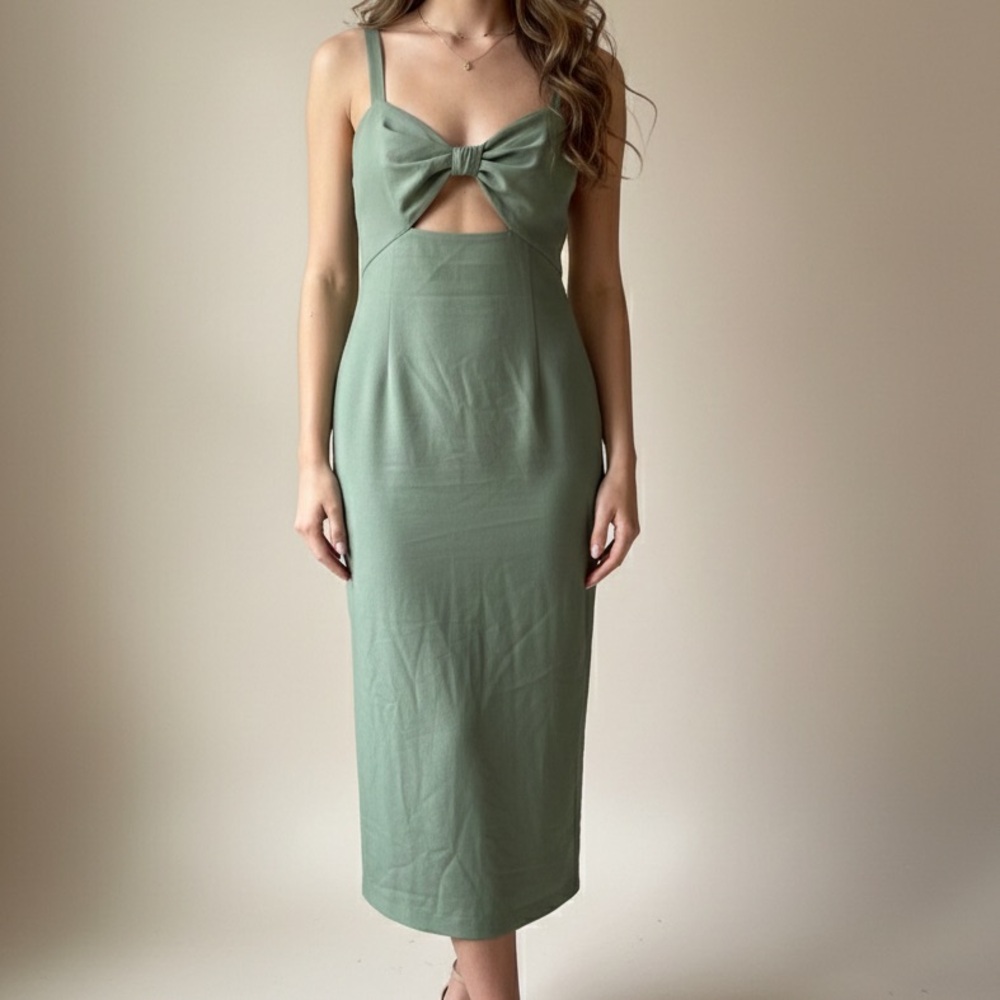BHLDN Green Midi Dress